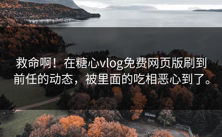 救命啊！在糖心vlog免费网页版刷到前任的动态，被里面的吃相恶心到了。